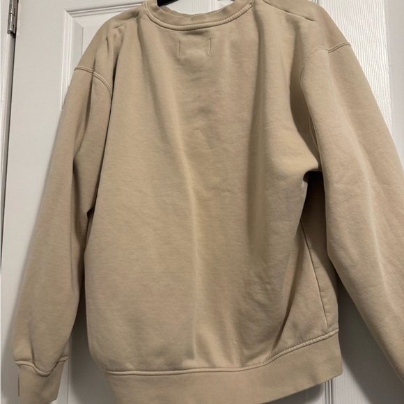 Jordan Sweatshirt L Plaid Embroidered Logo Pullover Crew Neck Beige Long Sleeve - Picture 4 of 7